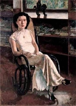 portrait Tableau Peinture - un portrait de Miss Jenny 1939 XU Beihong dans l’huile